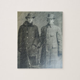 Dapperbrotrar i överstrykningar av RPPC B&W-fotobi Pussel