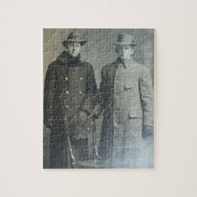 Dapperbrotrar i överstrykningar av RPPC B&W-fotobi Pussel (Vertikal)