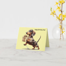 Dapple Dachshund Birthday Kort