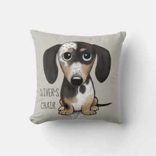 Dapple Dachshund Cute Hund Personlig Kudde