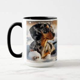 Dapple Dachshund julkaffe Mugg Kopp