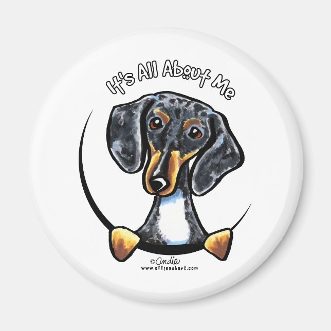 Dapple Dachshund om mig Magnet (Framsidan)