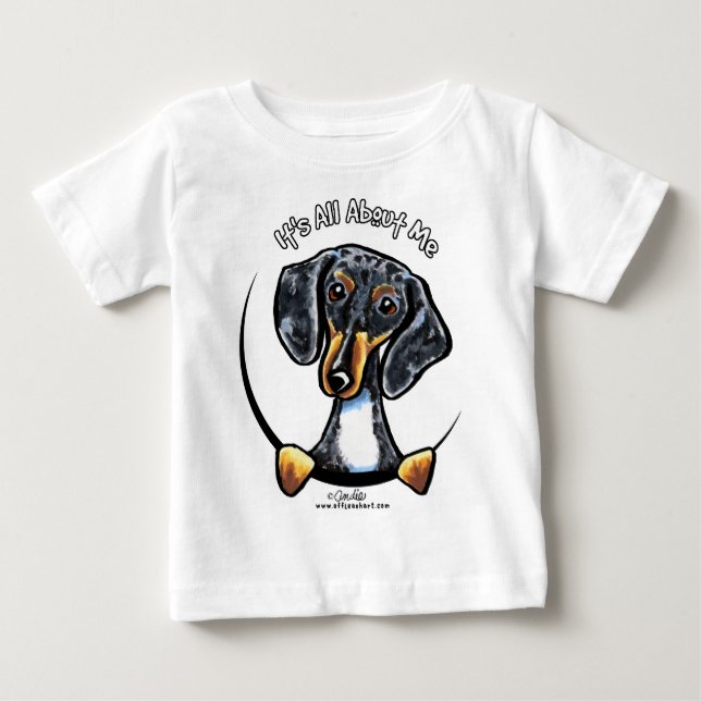 Dapple Dachshund om mig Tee Shirt (Framsida)