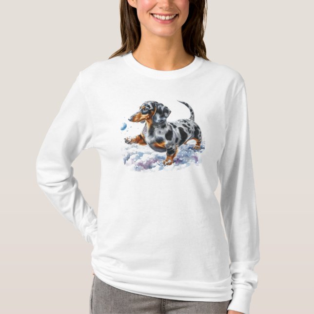 Dapple Dachshund Womens T-shirt (Framsida)