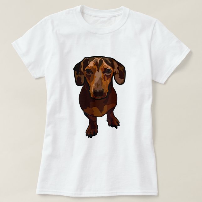Dapple den Artsy taxen T Shirt (Design framsida)