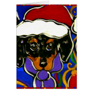 Dapple Doxie Jul Hälsningskort