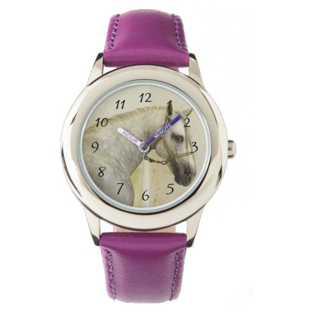 Dapple Grått Andalusien Horse Armbandsur (Framsida)