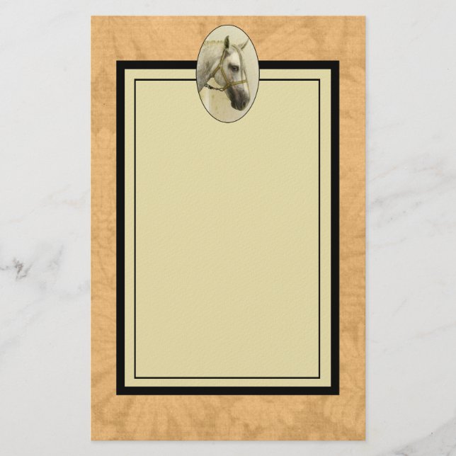 Dapple Grått Andalusien Horse Brevpapper (Framsida)