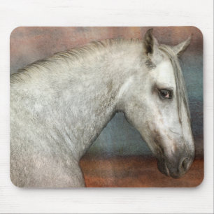 Dapple Grått Andalusisk Horse Porträtt Musmatta