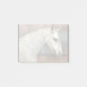 Dapple Grått Andalusisk Horse Porträtt Post-it Block