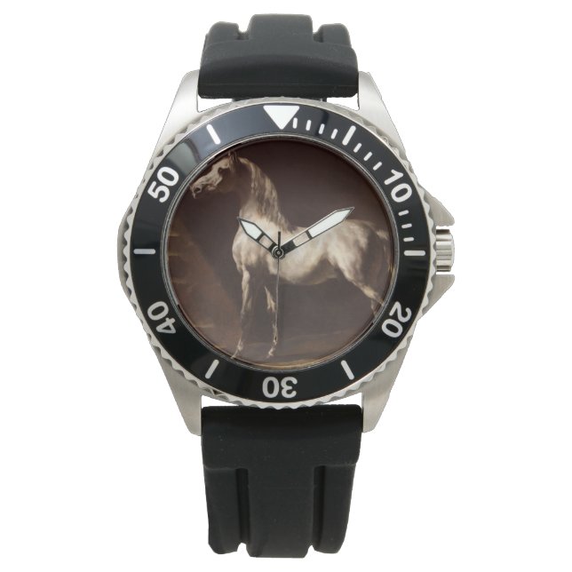 Dapple Grått Horse (av Théodore Géricault) Armbandsur (Framsida)
