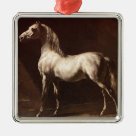 Dapple Grått Horse (av Théodore Géricault) Julgransprydnad Metall