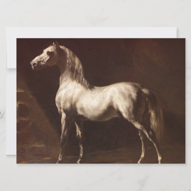 Dapple Grått Horse (av Théodore Géricault) Kort (Framsida)