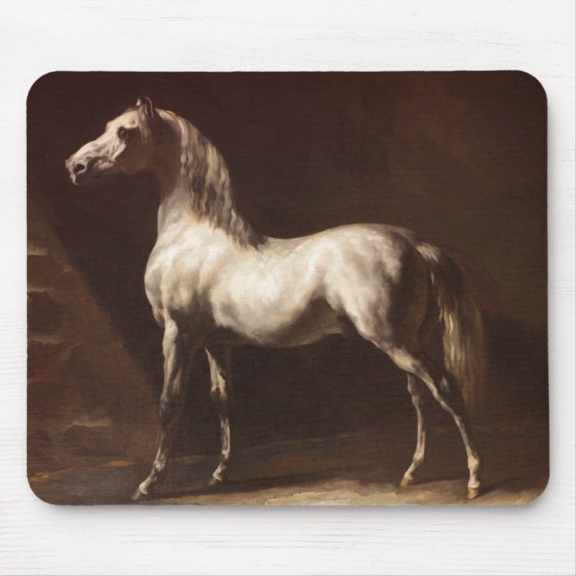 Dapple Grått Horse (av Théodore Géricault) Musmatta (Framsidan)