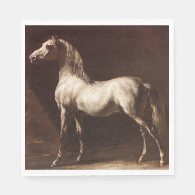 Dapple Grått Horse (av Théodore Géricault) Pappersservett (Framsidan)