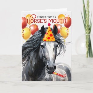 Dapple Grått Horse Funny Birthday Kort