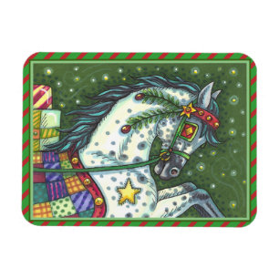 DAPPLE GRÅTT I ETT HÖGRE ÖPPET SLEIGH, FÄRG MAGNET