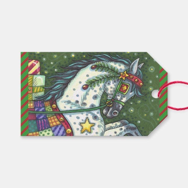DAPPLE GRÅTT I ETT HÖGRE ÖPPET SLEIGH, FÄRG PRESENTETIKETT (Framsidan (Horisontell))