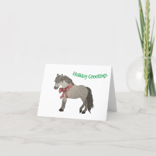 Dapple Grått Pony-Julhälsningar kort