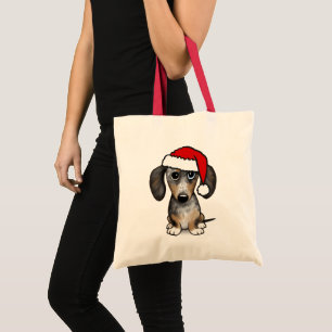 Dapple Merle Dachshund Santa Cute Hund Anpassnings Tygkasse