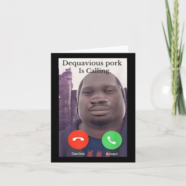 Daquavious Gris kallar Meme John Gris Meme Kort (Framsida)