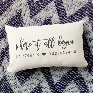 där allt påbörjade Chic Anpassningsbar för skriptk Lumbarkudde