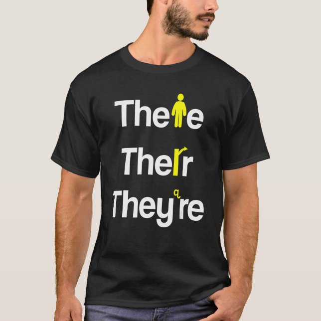 Där är de engelsklärare Grammar Teach T Shirt (Framsida)