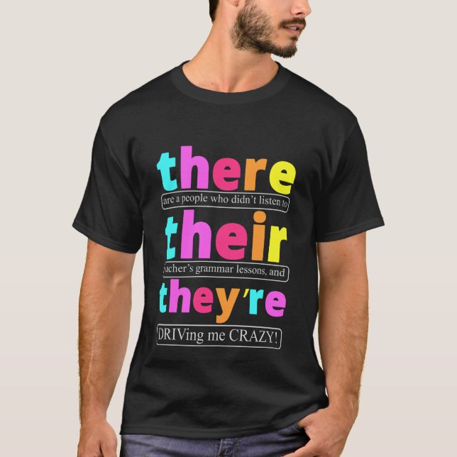 Där är de Lärare roliga T Shirt (Framsida)