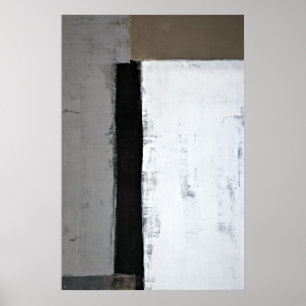 "Där är det" Grått och brun Abstrakt Art Poster