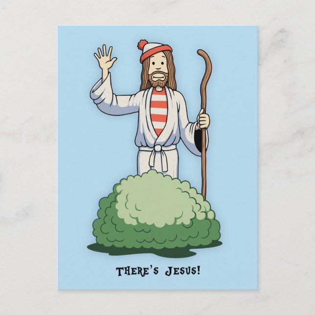 Där är Jesus! Vykort (Framsida)