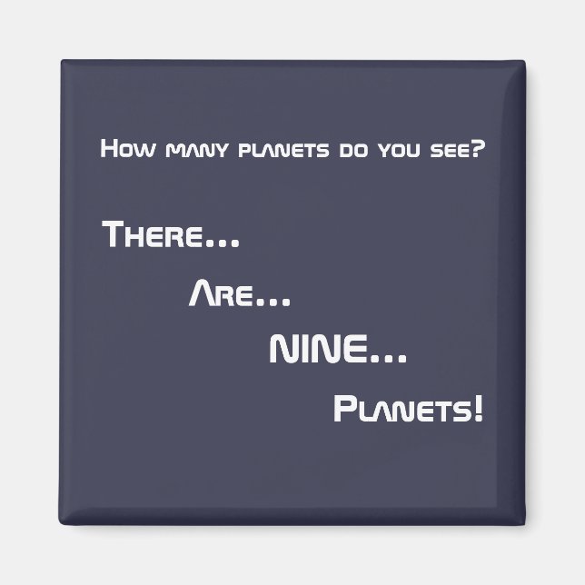 Där... Är... NIO... Planeter! Magnet (Framsidan)