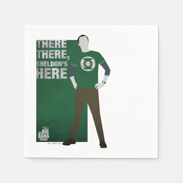 Där är Sheldon här Pappersservett (Framsidan)