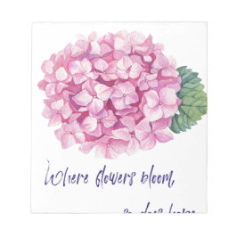 Där blommor blommar blommar anteckningsblock