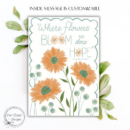 "Där blommor blommar, blommar också hoppet" Vildbl Kort