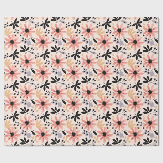Där blommor blommar blommar, så hoppet presentpapper (Platt)