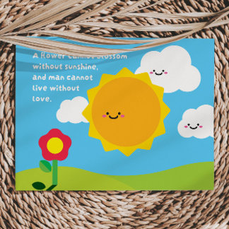 Där blommor hittar solskensvykort vykort