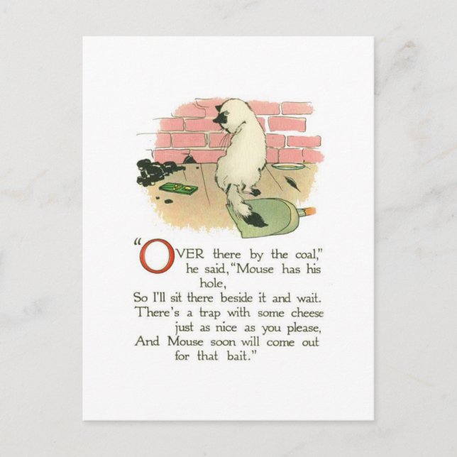 "Där borta vid kolet" sa han. Vykort (Framsida)