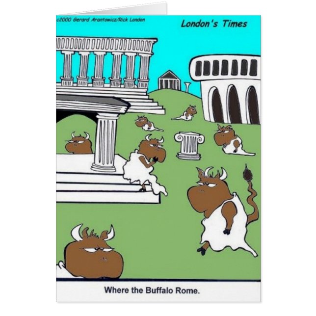 Där Buffalo Rom-nyheten ger och ser ut Hälsningskort (Framsidan)