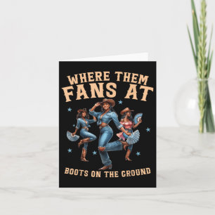Där de Fläkt vid Boots på Da Ground Cowgirl Line Kort