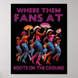 där de Fläkt vid flodvågor på marken är vid lår Poster