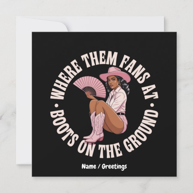 där de Fläkt vid sjöarna på marken, svart Inbjudningar (Framsida)