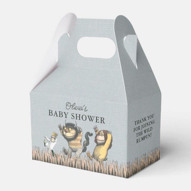 Där de vilda sakerna är - Baby Shower Presentaskar (Framsidan Sidan)