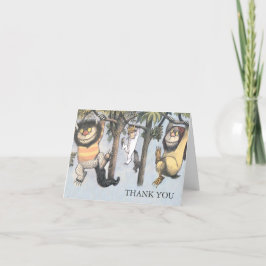 Där de vilda sakerna är Baby Shower Tacksamt Tack Kort