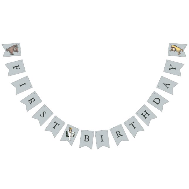 Där de vilda sakerna är Första födelsedag Vimplar (Alla)