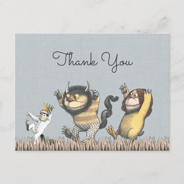 Där de vilda tingesten är födelsedag tack vykort (Framsida)