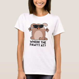 Där den unge Doggie Hund Pun T Shirt