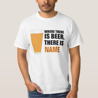 Där det finns Beer L/S Amer Apparel T-Shirt