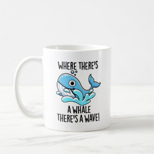 Där det finns en val finns ett vågigt djur. kaffemugg