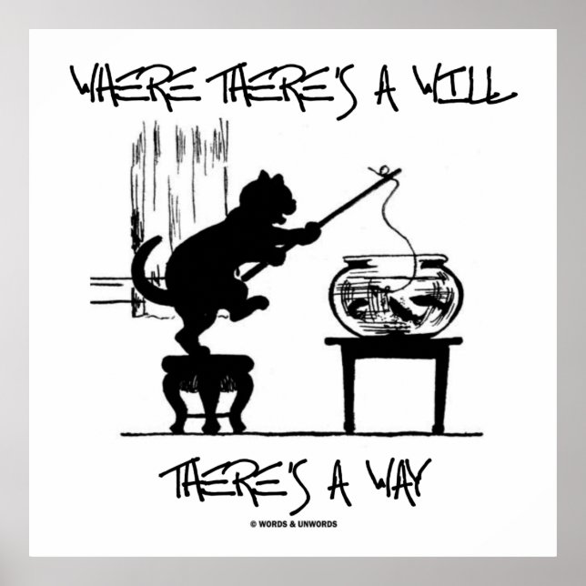 Där det finns en vilja finns det ett sätt (kattfis poster (Framsidan)