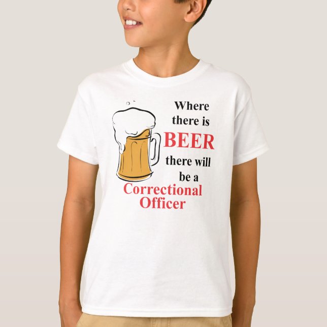Där det finns öl - korrektionsförrättare t shirt (Framsida)